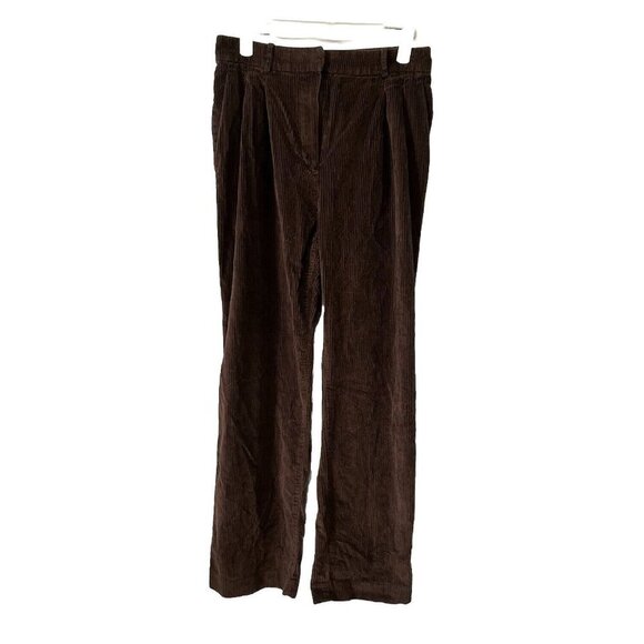 MNG Corduroys Women’s 4 Chocolate Brown Straight Corduroy Pants Jeans - Picture 1 of 9